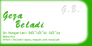 geza beladi business card